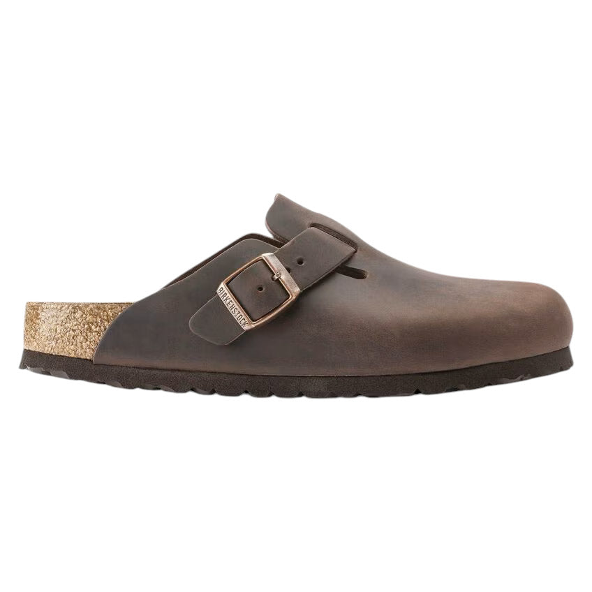 Birkenstock Boston Oiled Leather 0860133 sabot unisex in pelle oleata Habana 