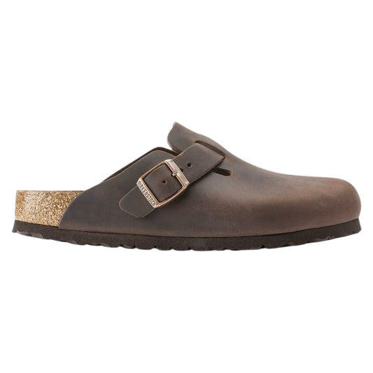 Birkenstock Boston Oiled Leather 0860133 sabot unisex in pelle oleata Habana 
