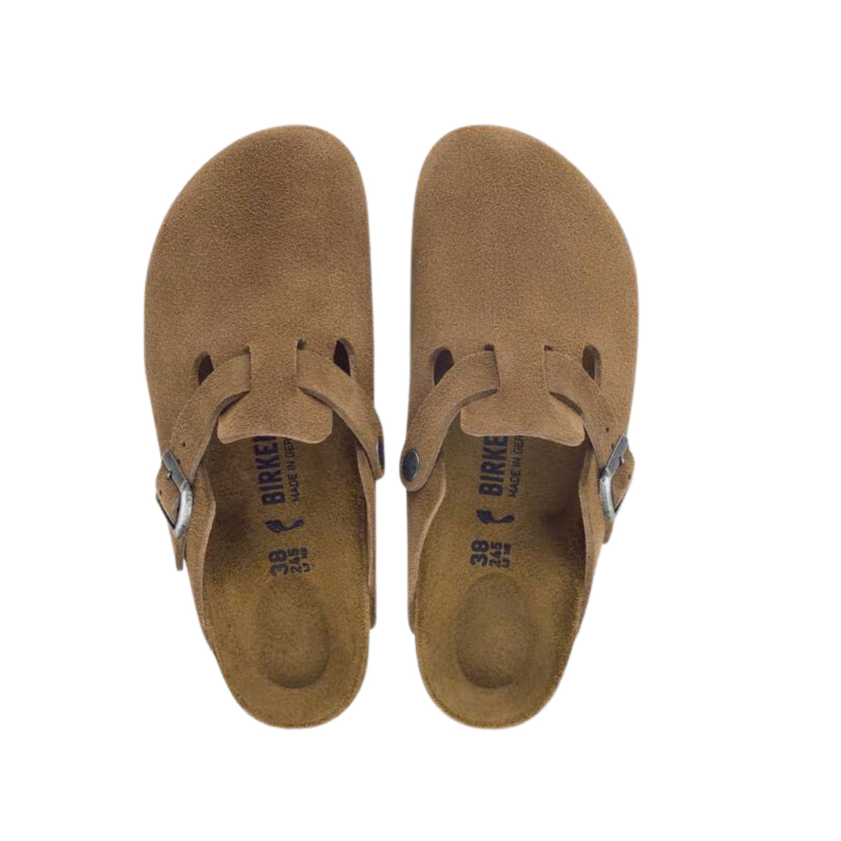 Birkenstock Boston 1032795 sabot unisex in pelle scamosciata Dark Tea 