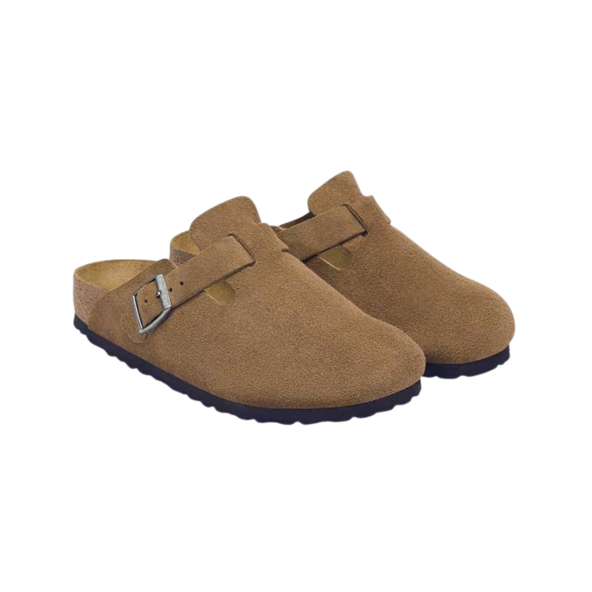 Birkenstock Boston 1032795 sabot unisex in pelle scamosciata Dark Tea 
