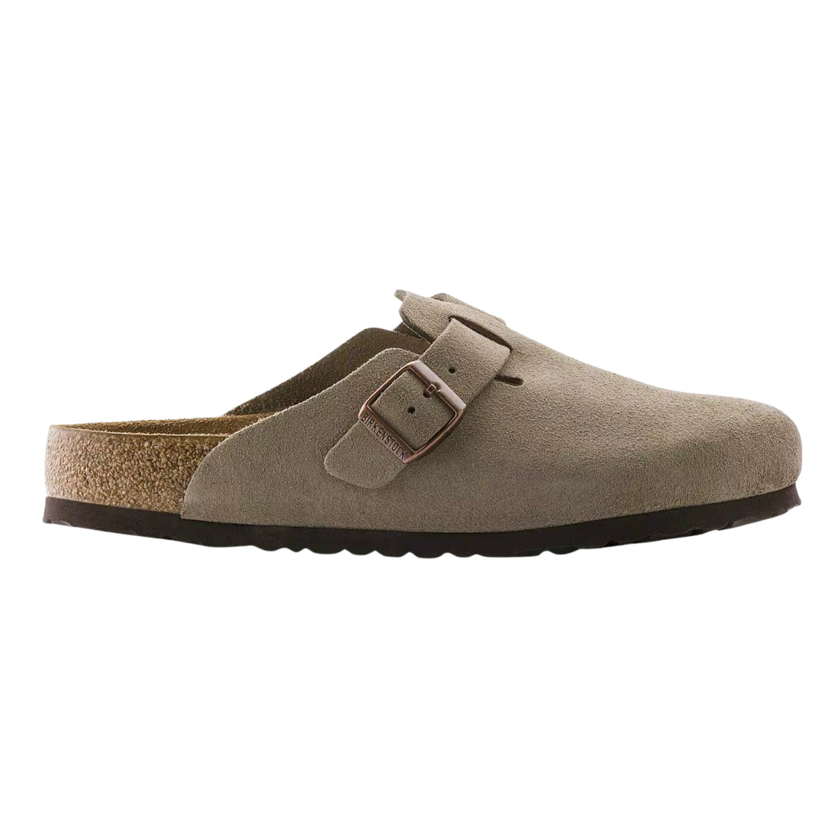 Birkenstock Boston 060463 sabot unisex in camoscio Taupe Narrow Fit 