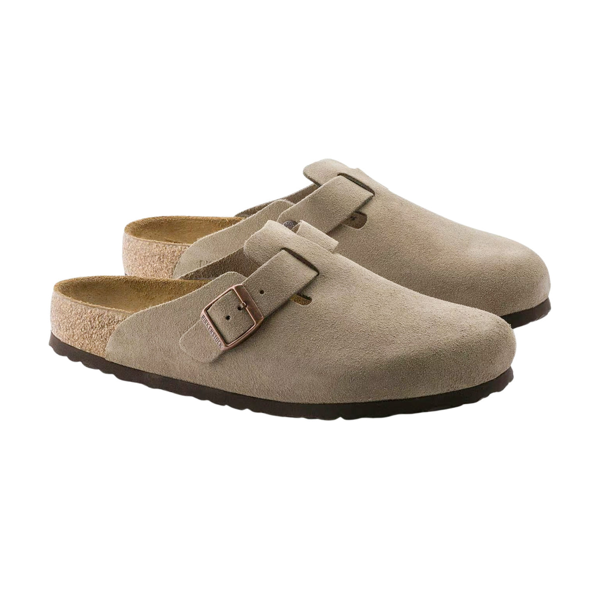 Birkenstock Boston 060463 sabot unisex in camoscio Taupe Narrow Fit 
