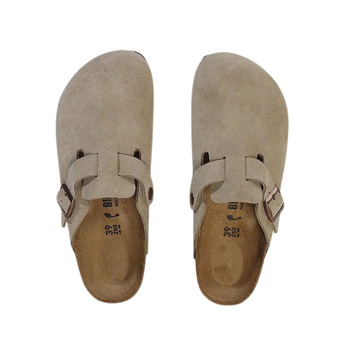 Birkenstock Boston 060463 sabot unisex in camoscio Taupe Narrow Fit 