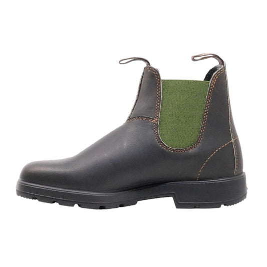 Blundstone 519 Brown & Olive stivaletto Chelsea unisex in pelle marrone 