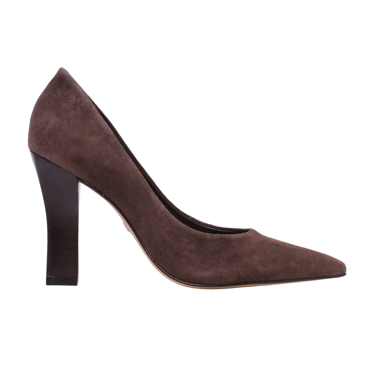 Carrano 1031001 Suede Ganache décolleté donna in camoscio marrone con tacco 10 cm<BR/> 