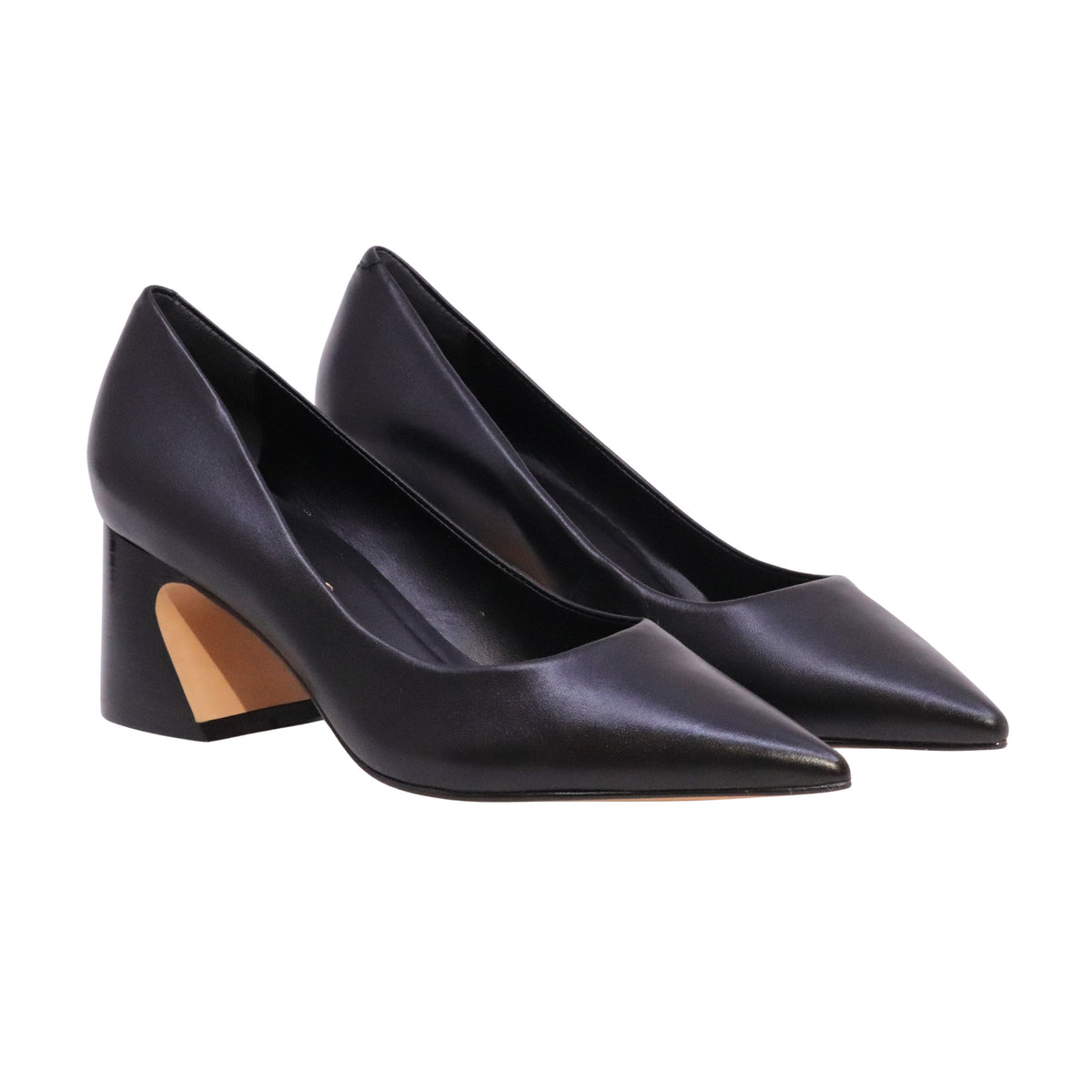 Carrano 721001 Mestico Black décolleté donna in pelle nera con tacco largo 6 cm 
