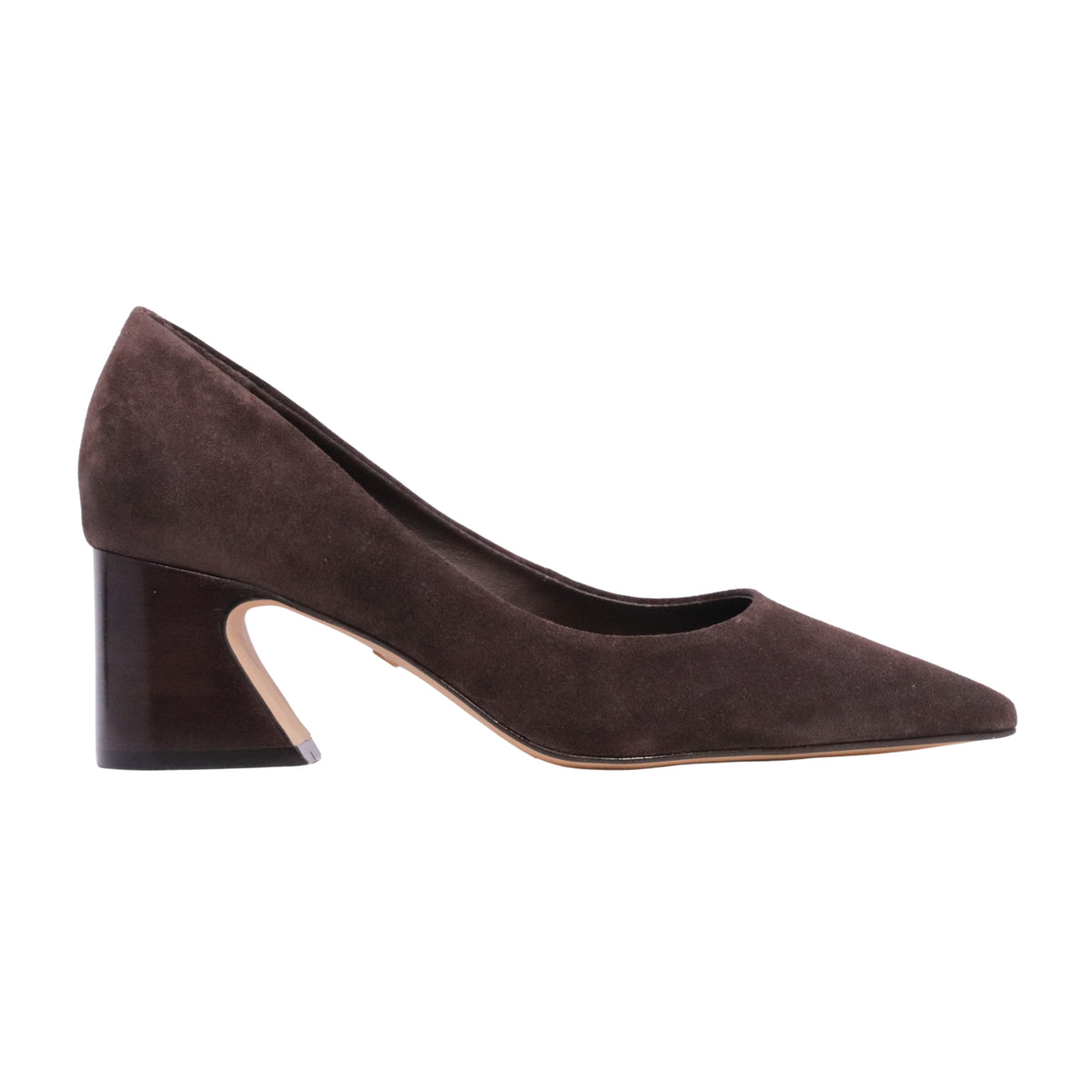 Carrano 721001 Suede Ganache décolleté donna in camoscio marrone con tacco largo 6 cm 