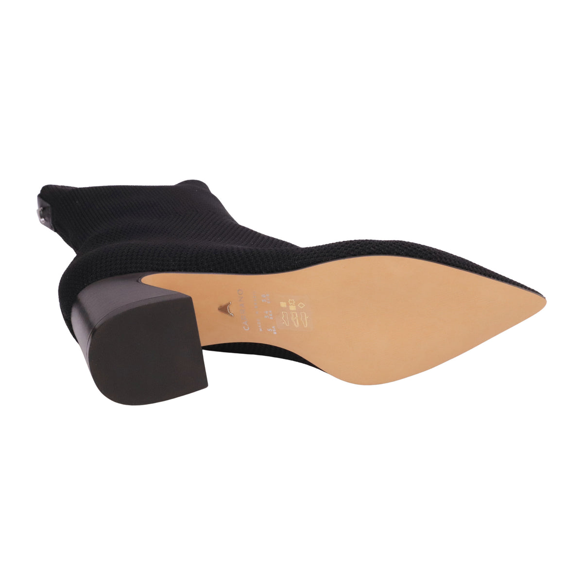 Carrano 721005 Knit Nero stivaletto donna elasticizzato nero con tacco 6 cm 