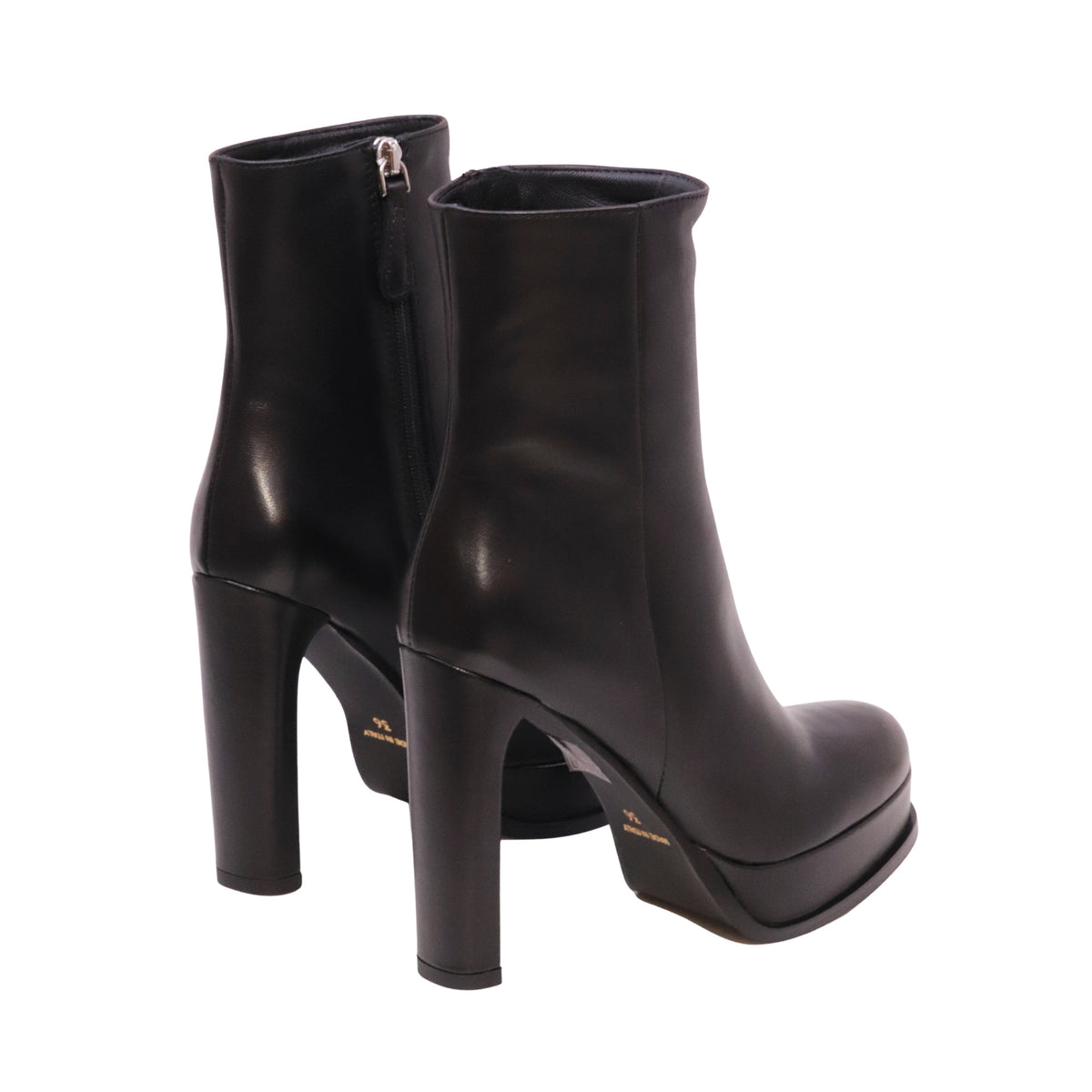 Chantal 3301 Nappa Nera stivaletto donna in pelle nera con tacco 11 cm 
