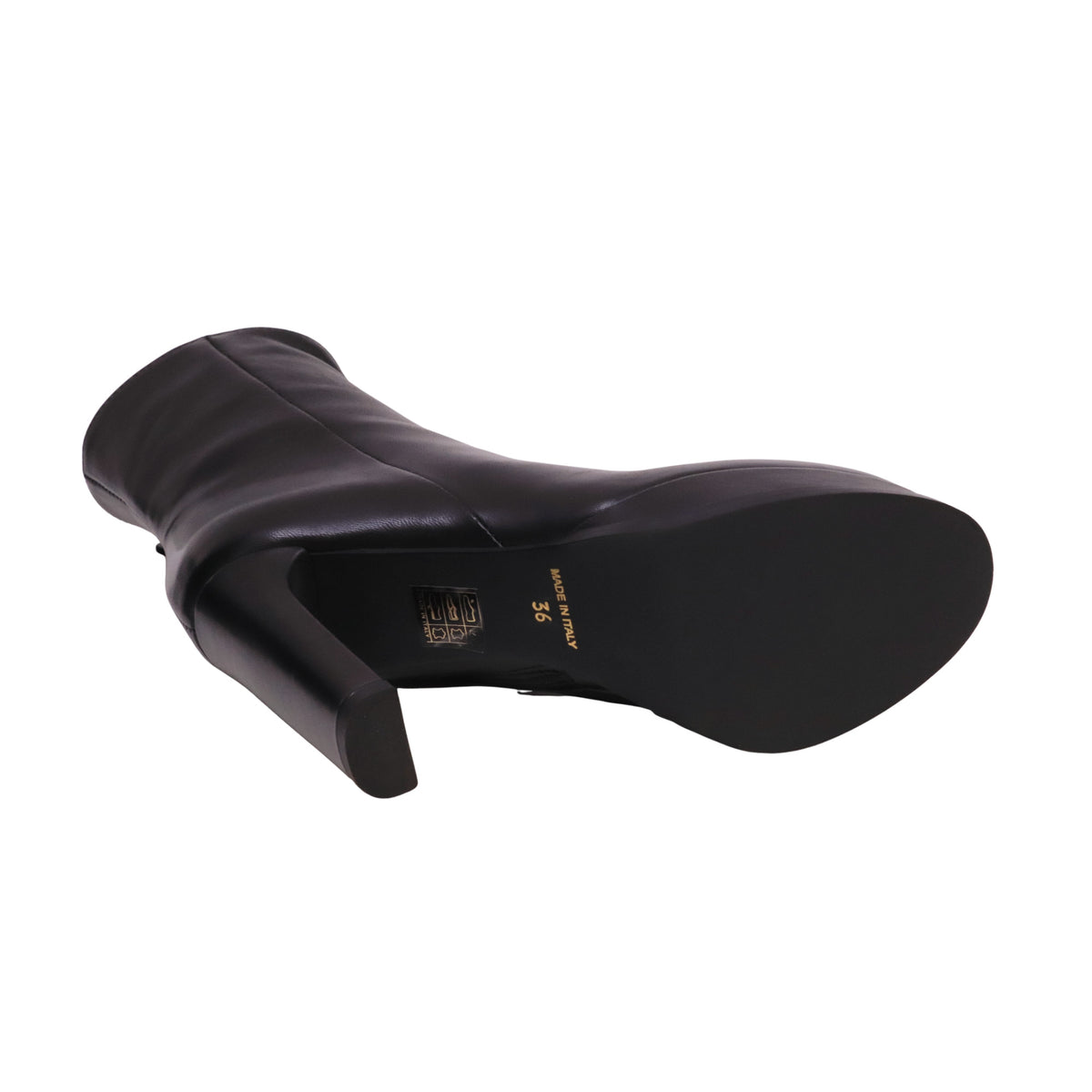 Chantal 3301 Nappa Nera stivaletto donna in pelle nera con tacco 11 cm 