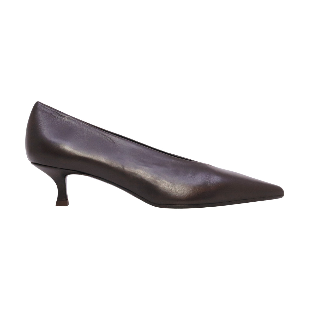 Chantal 3353 Nappa Moro décolleté donna in pelle marrone scuro con tacco 4,5 cm 