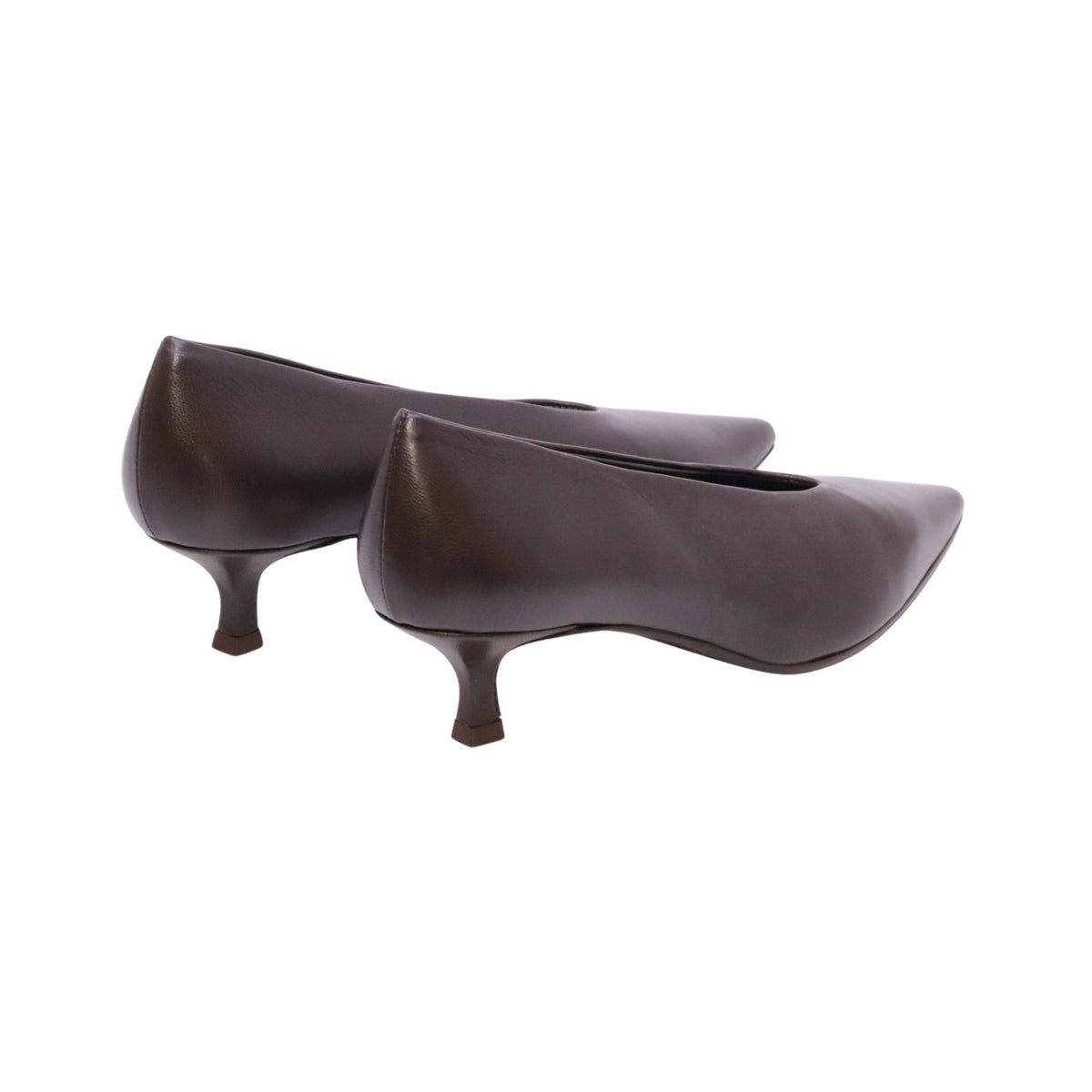 Chantal 3353 Nappa Moro décolleté donna in pelle marrone scuro con tacco 4,5 cm 