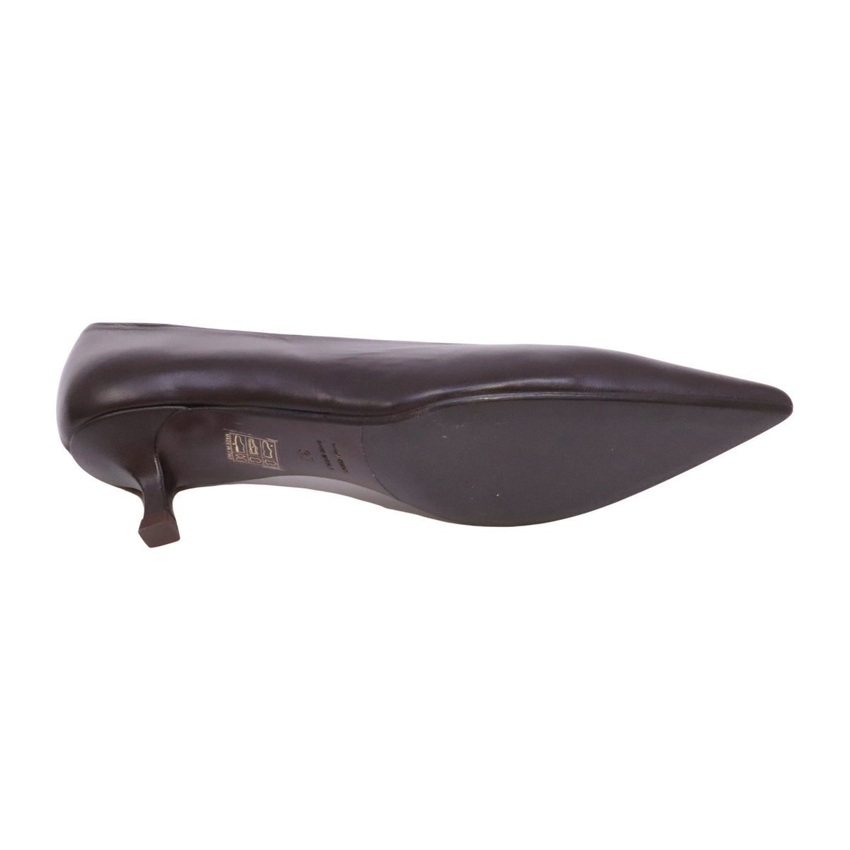 Chantal 3353 Nappa Moro décolleté donna in pelle marrone scuro con tacco 4,5 cm 