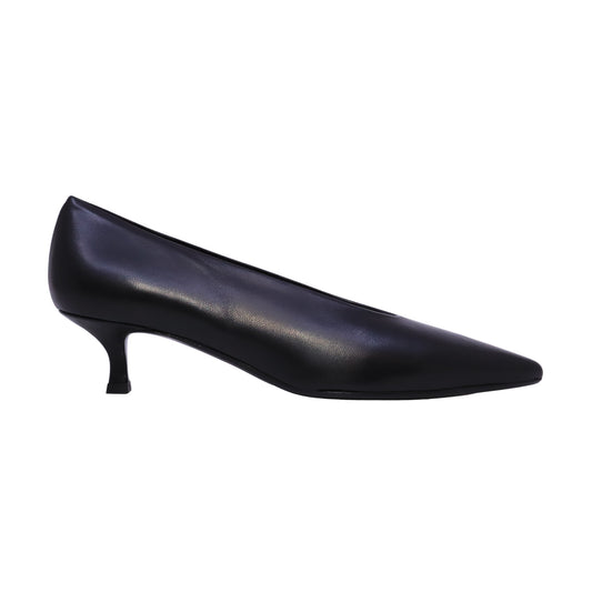 Chantal 3353 Nappa Nero décolleté donna in pelle nera con tacco 4,5 cm<BR/> 