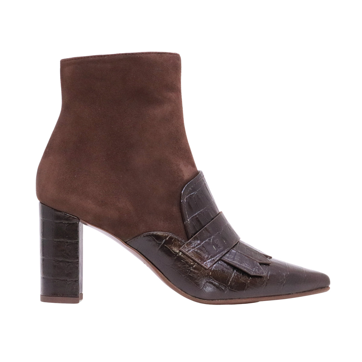 Chie Mihara Audri Moro Cocco stivaletto donna in camoscio e pelle cocco marrone 