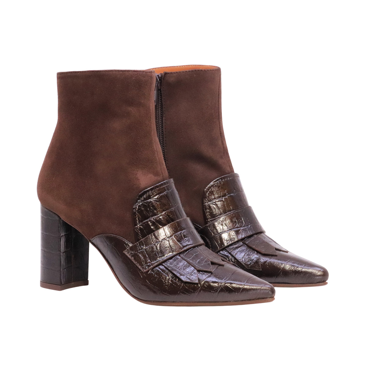 Chie Mihara Audri Moro Cocco stivaletto donna in camoscio e pelle cocco marrone 