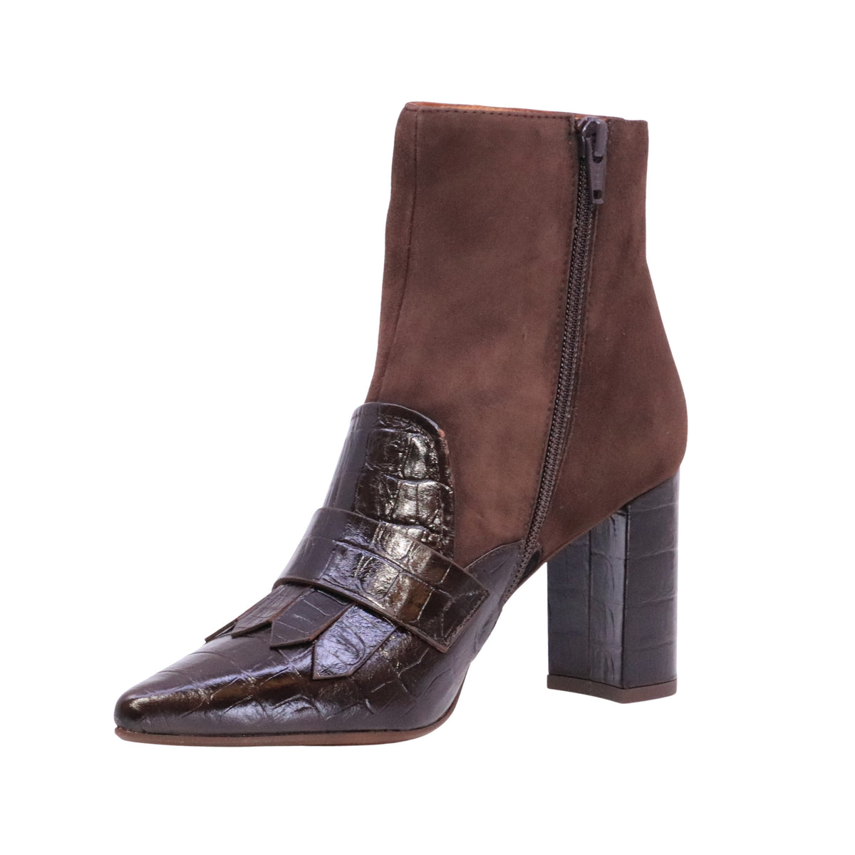 Chie Mihara Audri Moro Cocco stivaletto donna in camoscio e pelle cocco marrone 