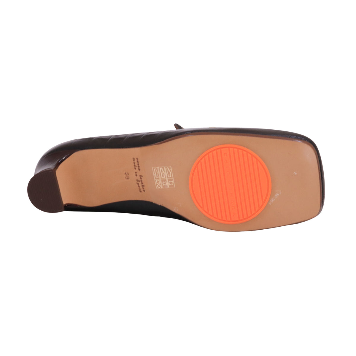 Chie Mihara Ivander Multi mocassino donna con tacco in pelle nera e stampa zebra 