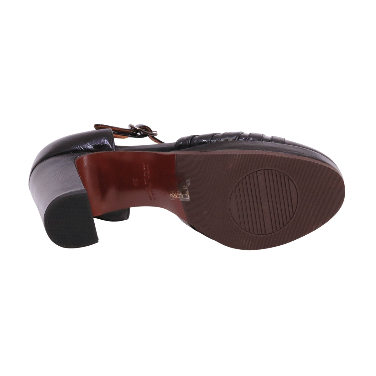Chie Mihara Uyelo décolleté donna nera in pelle lucida con tacco 8,5 cm e plateau 