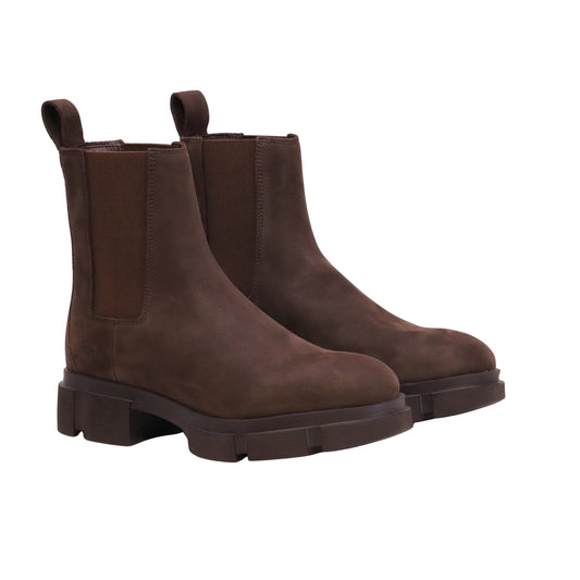 Copenhagen Studios CPH570 Nabuc Chocolate Chelsea boot donna in nabuk marrone 