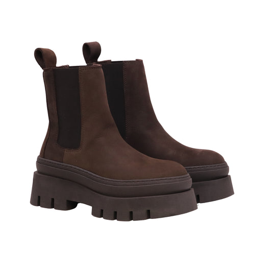 Copenhagen Studios CPH686 Nabuc Chocolate Chelsea boot donna in nabuk marrone 
