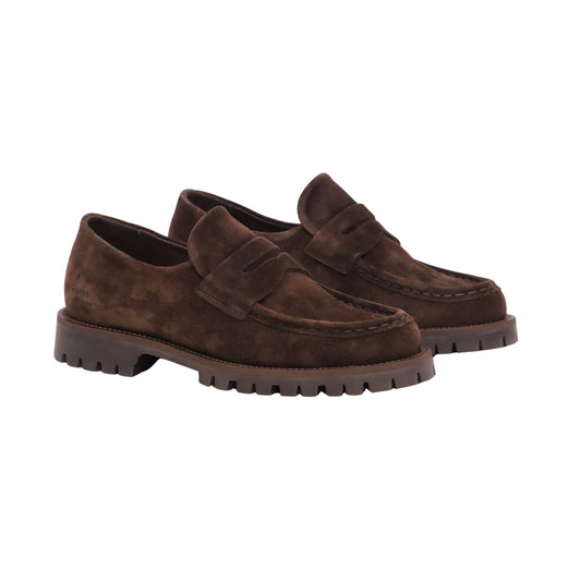 Copenhagen Studios CPH848 Suede Chocolate mocassino donna in camoscio marrone 