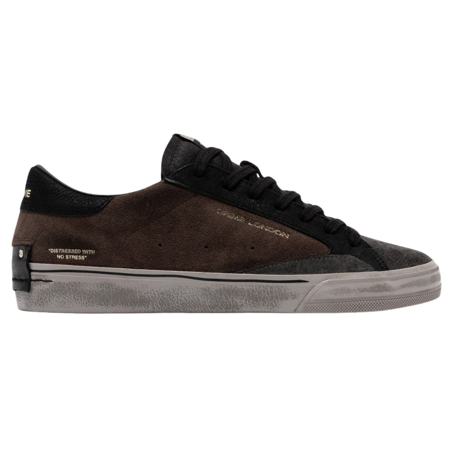 Crime London Distressed 2.0 Brownstone 10052 sneaker uomo in camoscio marrone 