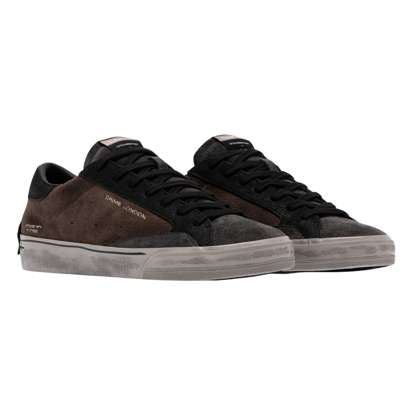 Crime London Distressed 2.0 Brownstone 10052 sneaker uomo in camoscio marrone 