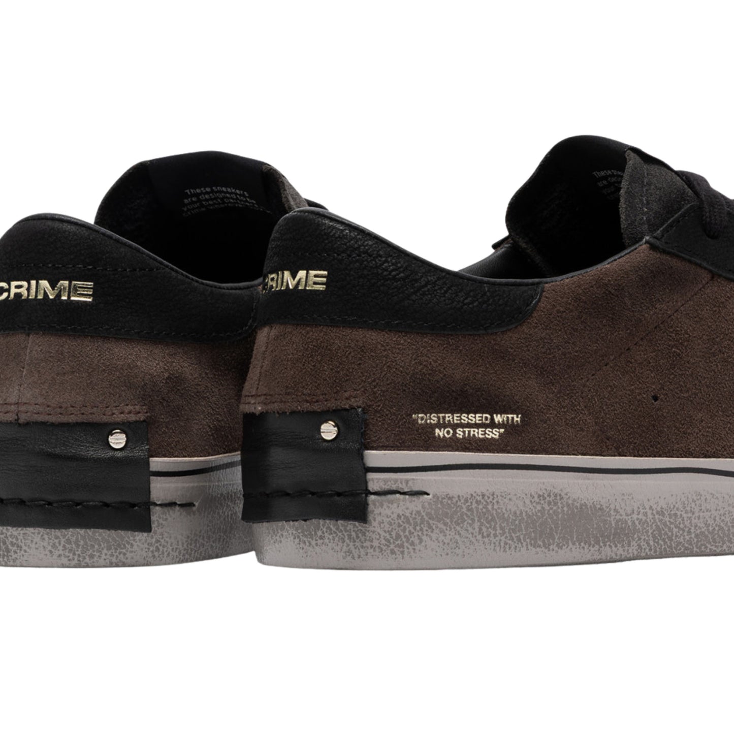 Crime London Distressed 2.0 Brownstone 10052 sneaker uomo in camoscio marrone 
