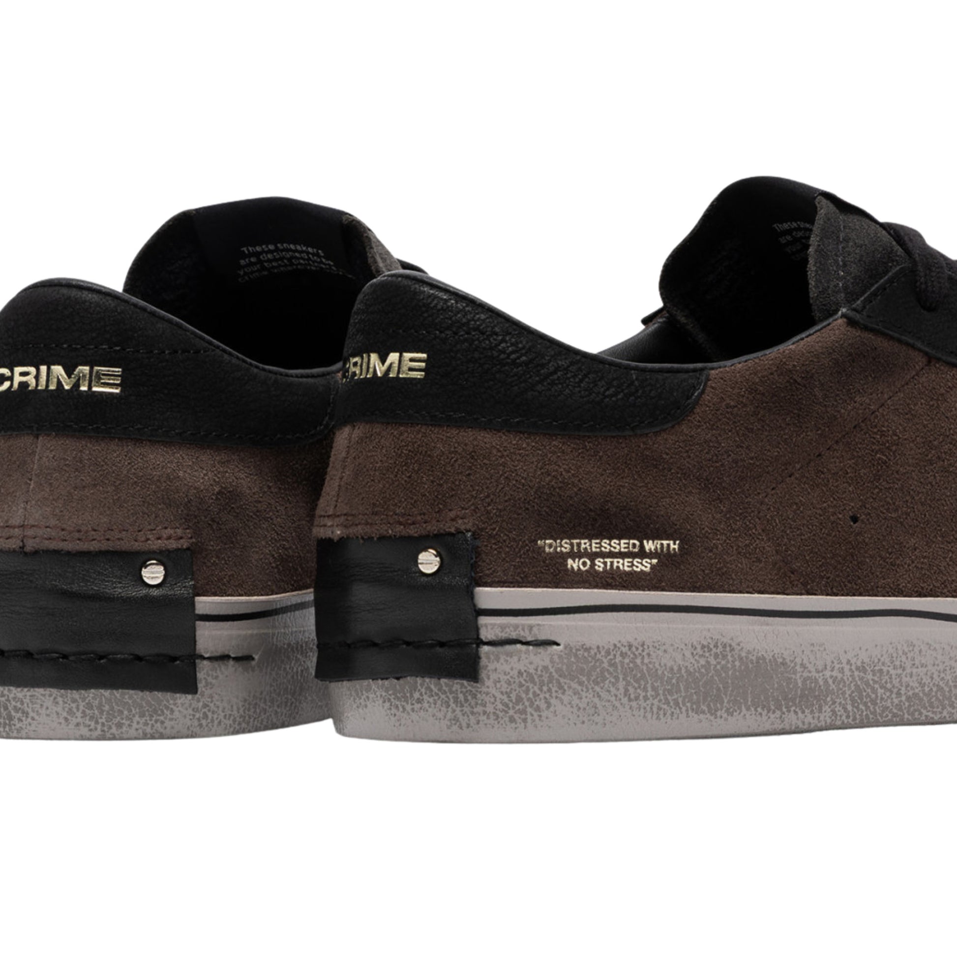 Crime London Distressed 2.0 Brownstone 10052 sneaker uomo in camoscio marrone 