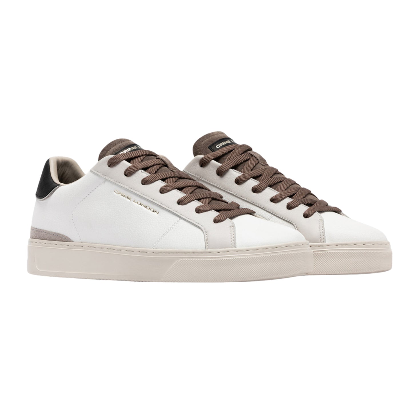 Crime London Blade Frost Clay 10701 sneaker uomo in pelle bianca 