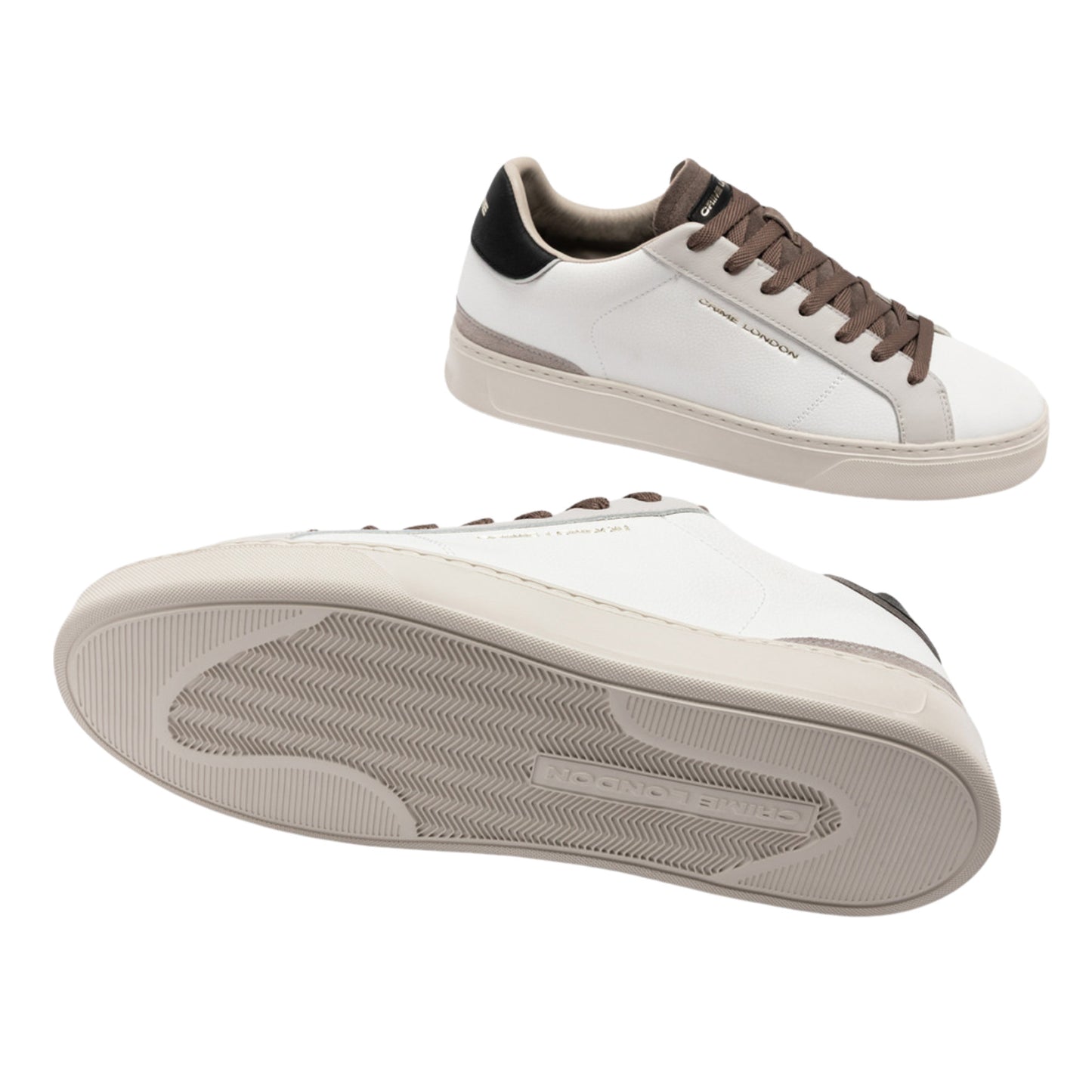Crime London Blade Frost Clay 10701 sneaker uomo in pelle bianca 