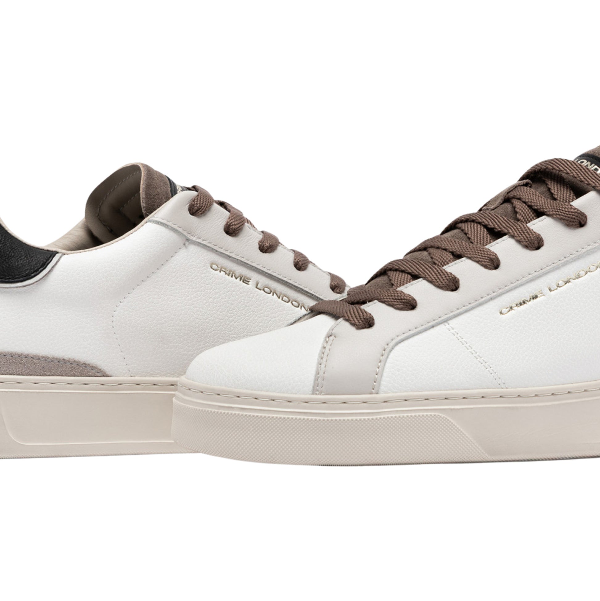 Crime London Blade Frost Clay 10701 sneaker uomo in pelle bianca 