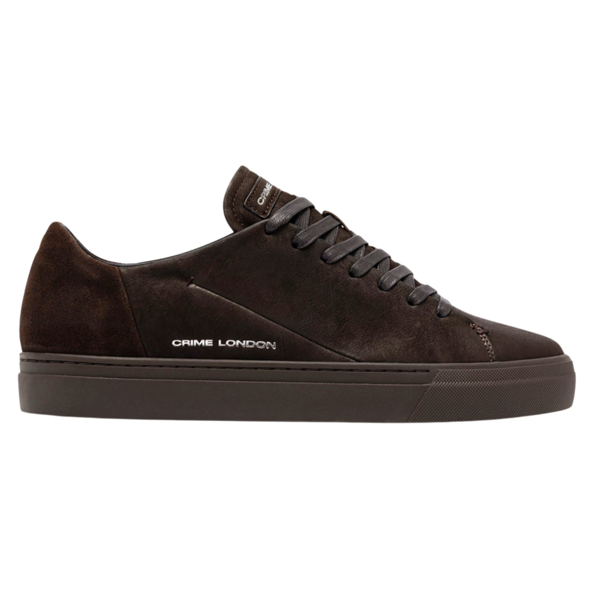Crime London Amuse Dark Brown 10805 sneaker uomo in camoscio marrone 
