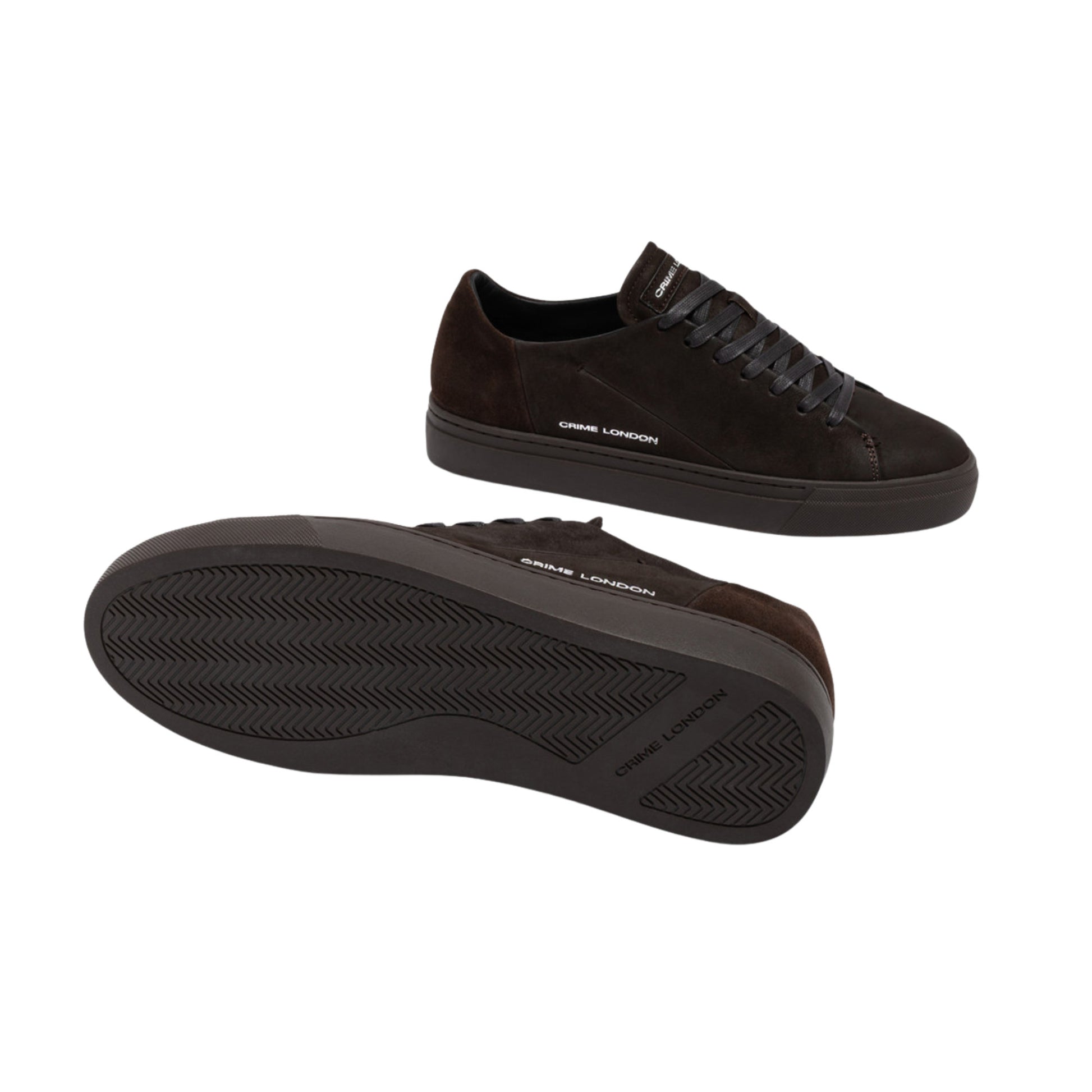 Crime London Amuse Dark Brown 10805 sneaker uomo in camoscio marrone 