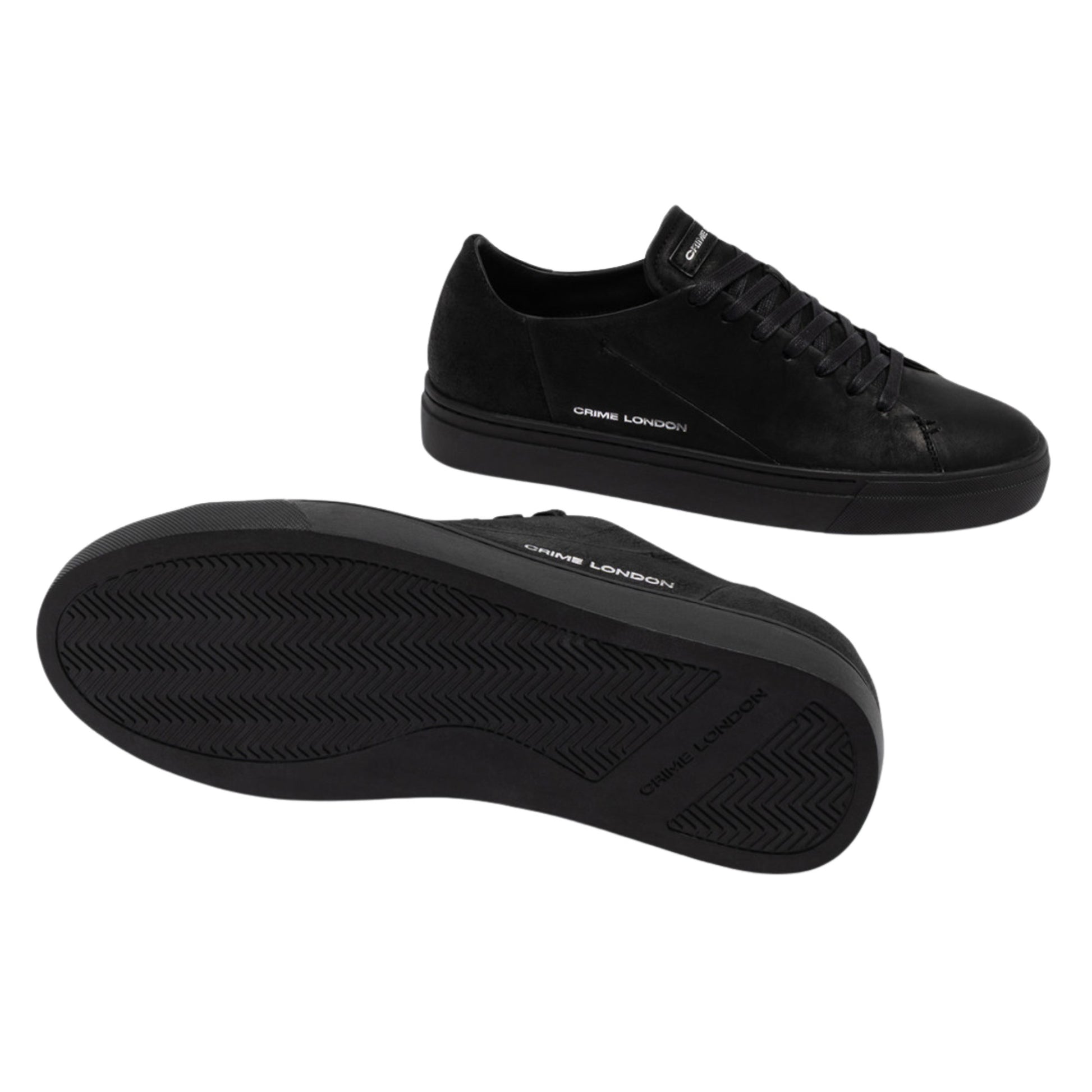 Crime London Amuse Obsidian Black 10806 sneaker uomo in camoscio nero 