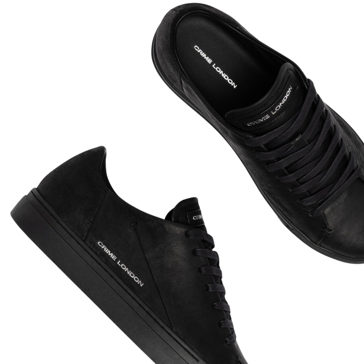 Crime London Amuse Obsidian Black 10806 sneaker uomo in camoscio nero 