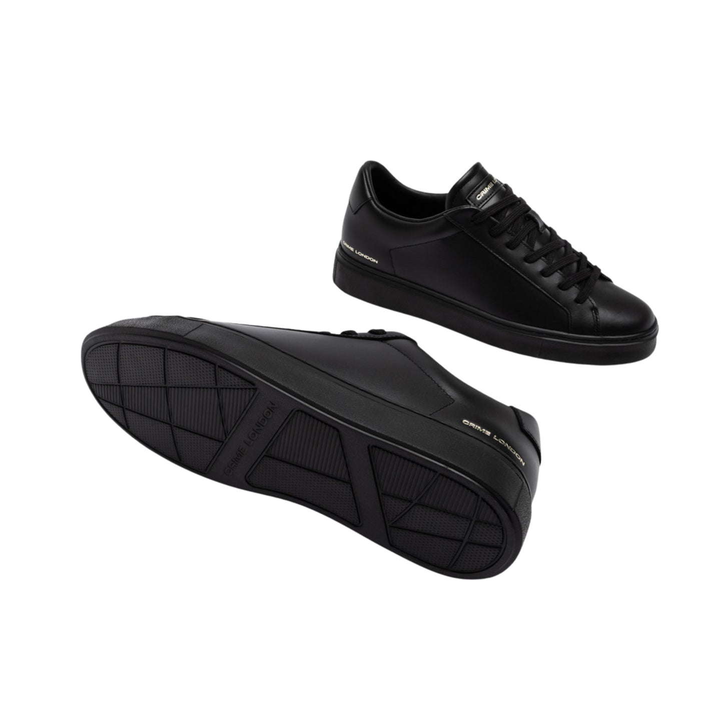 Crime London Superlight Black Dusk 10909 sneaker uomo in pelle nera 