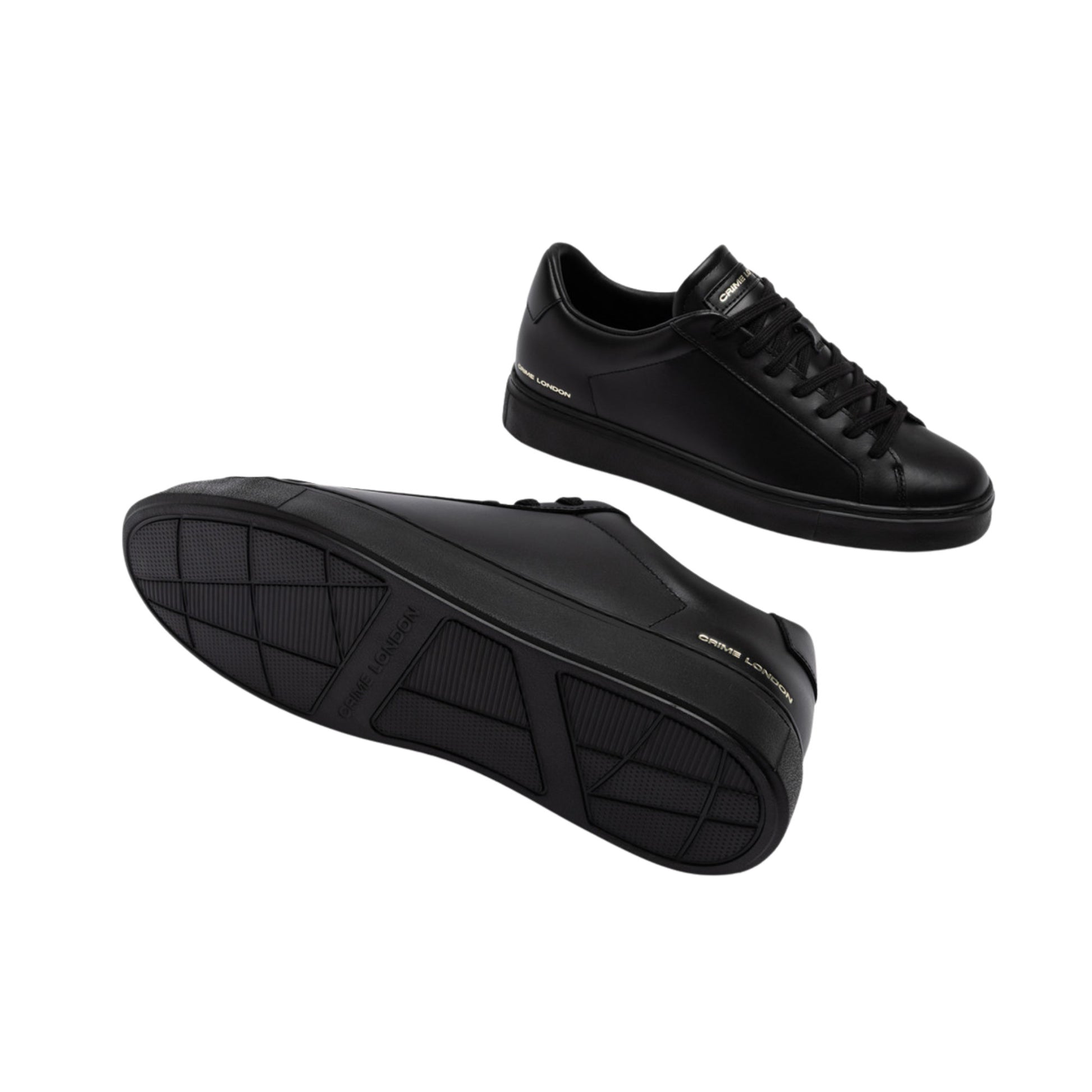 Crime London Superlight Black Dusk 10909 sneaker uomo in pelle nera 