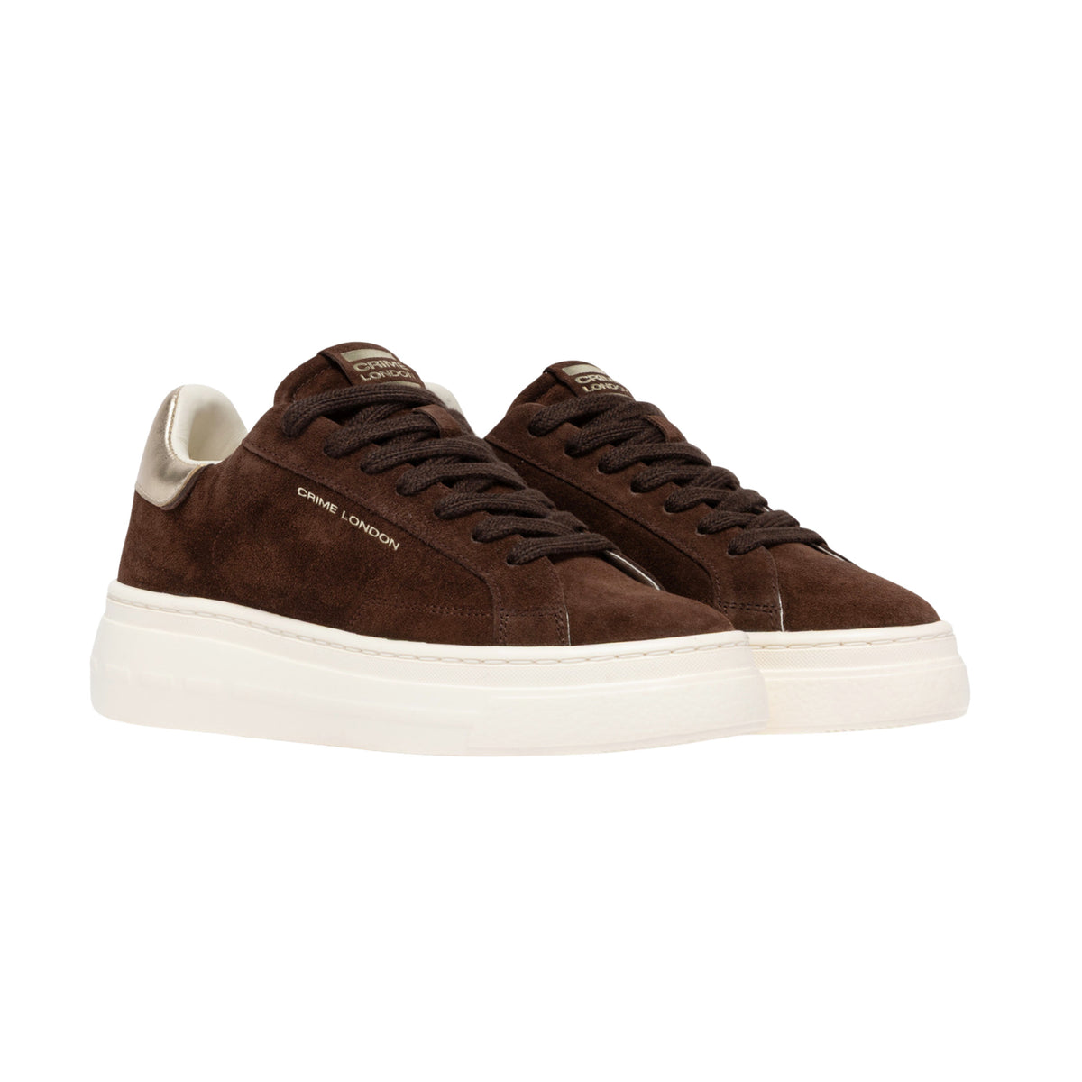 Crime London New Elevate Toasty Brown 23751 sneaker donna in camoscio cioccolato 
