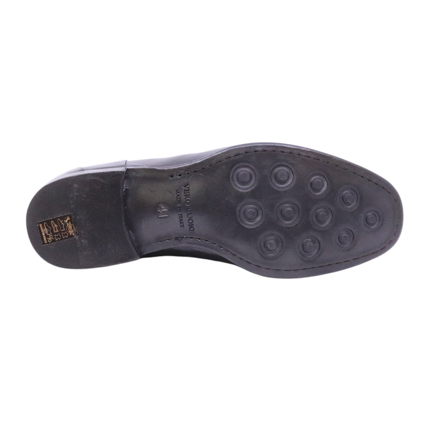 Crispiniano 124-1 Bufalo Nero F Cuoio Clipper derby uomo in pelle nera Made in Italy 