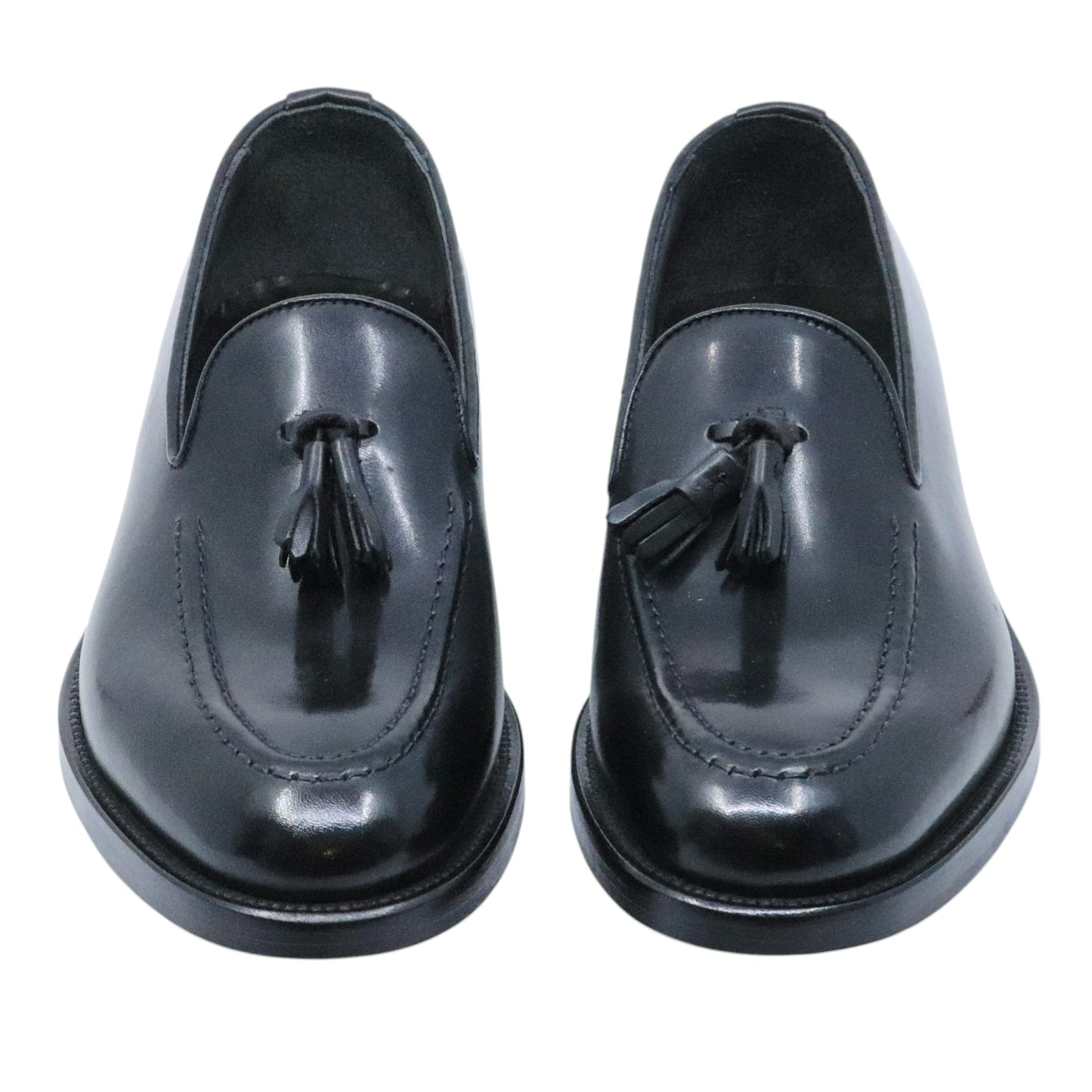 Crispiniano 3509 Crust Nero F. Cuoio Clipper mocassino uomo in pelle nera Made in Italy 
