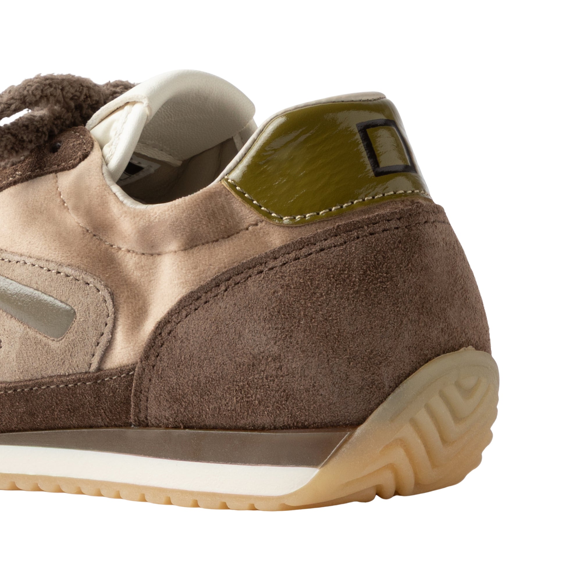 D.A.T.E. Athleta Ballet Velvet Beige AB-VE-BI sneaker donna in camoscio beige e marrone 