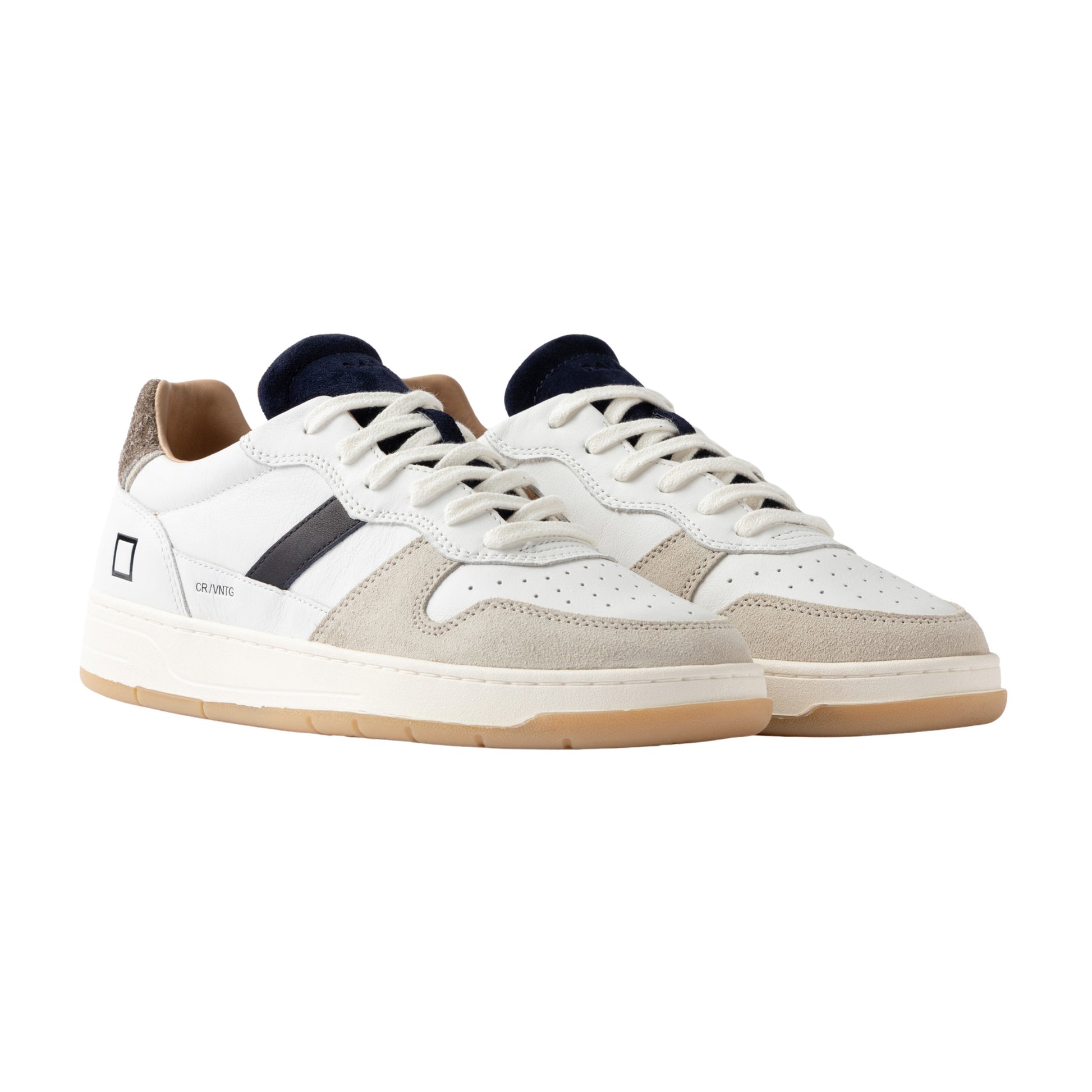 D.A.T.E. Court 2.0 Vintage White Brown C2-VN-WN sneaker uomo bianca e marrone 