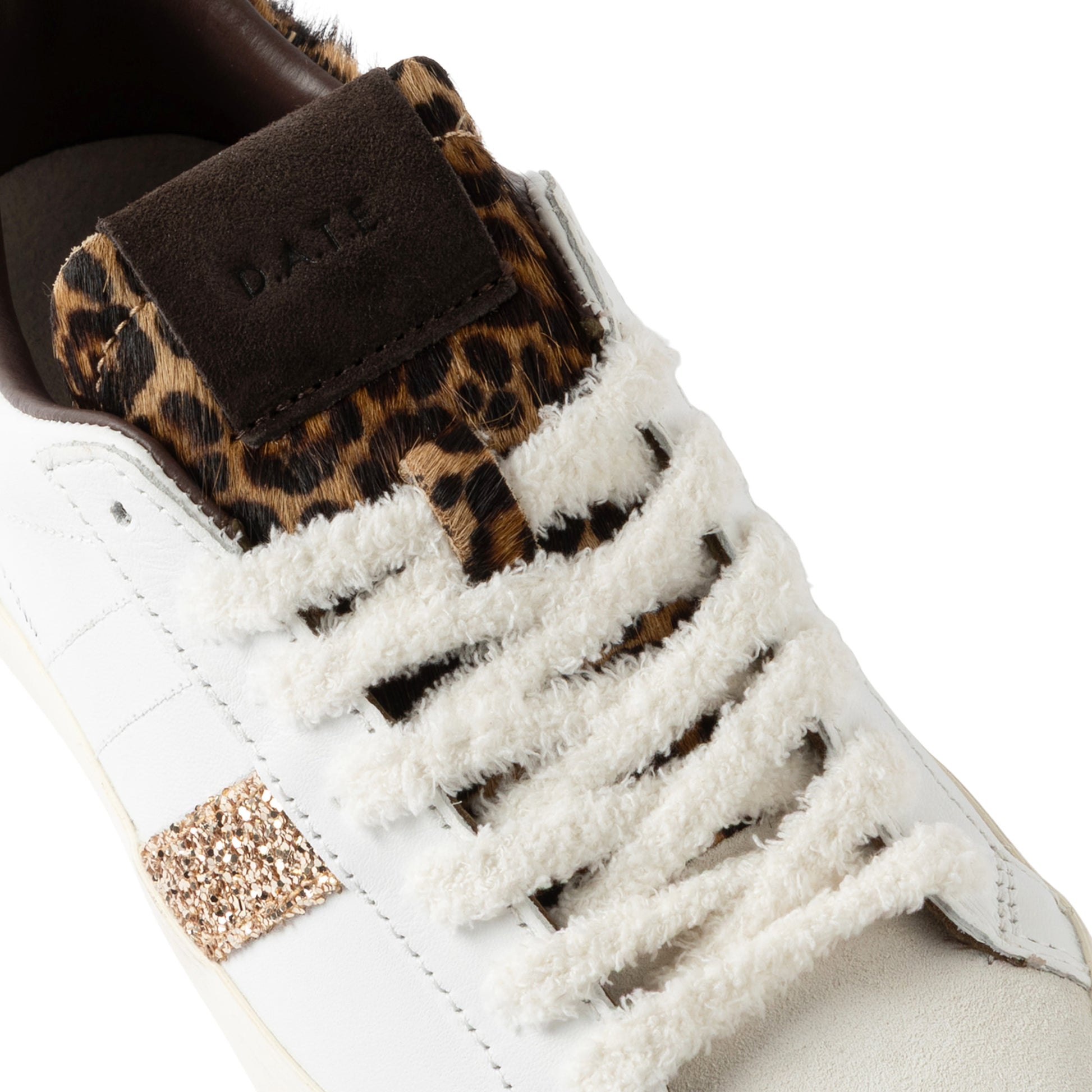 D.A.T.E. Hill Low Animalier Leopard HL-AN-LE sneaker donna leopardata con dettagli oro 