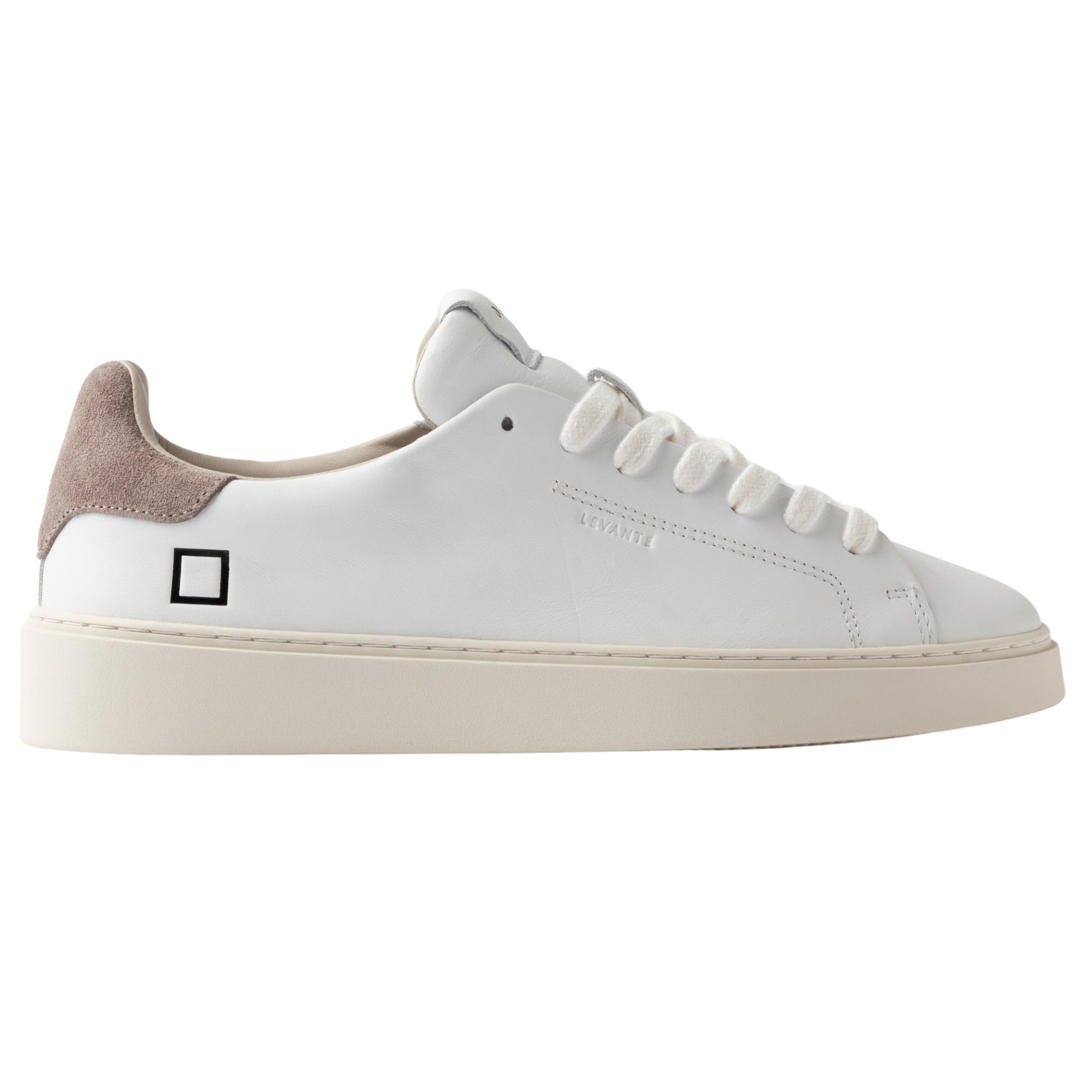 D.A.T.E. Levante Calf White Taupe LV-CA-WT sneaker uomo in pelle bianca e camoscio taupe 