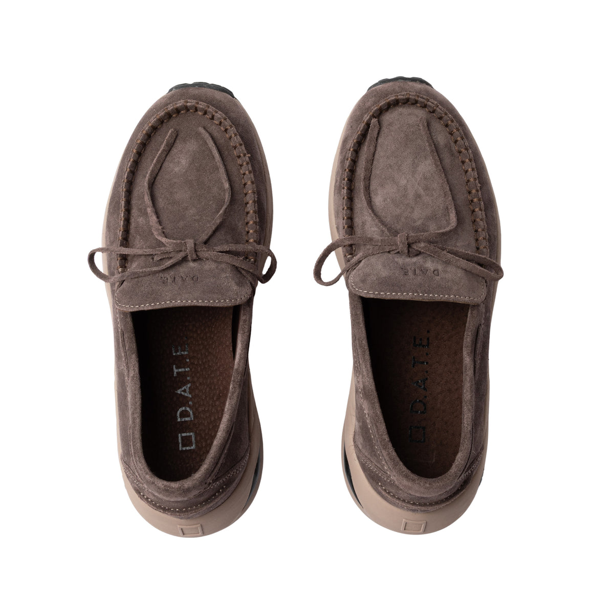 D.A.T.E. Moka Suede Brown MK-SD-BR mocassino sneaker donna in camoscio marrone 