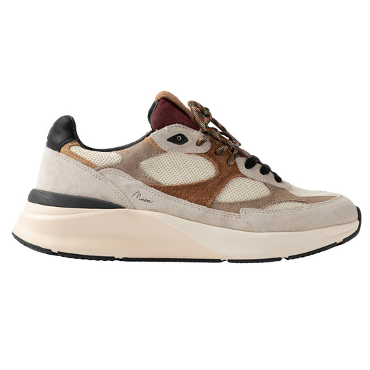 D.A.T.E. Musa Colored Ivory MS-CO-IV sneaker uomo in pelle e camoscio avorio 