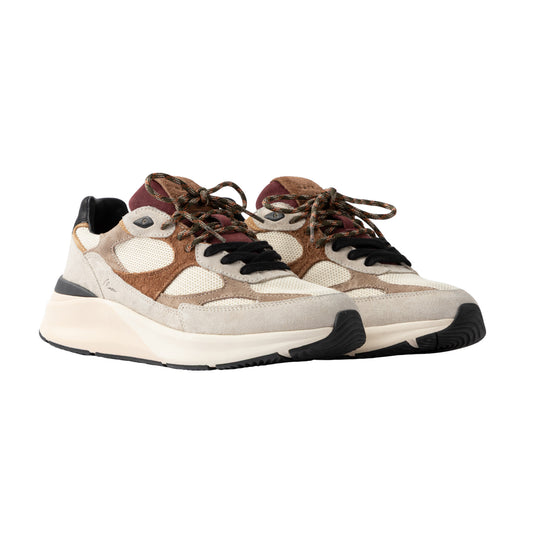 D.A.T.E. Musa Colored Ivory MS-CO-IV sneaker uomo in pelle e camoscio avorio 