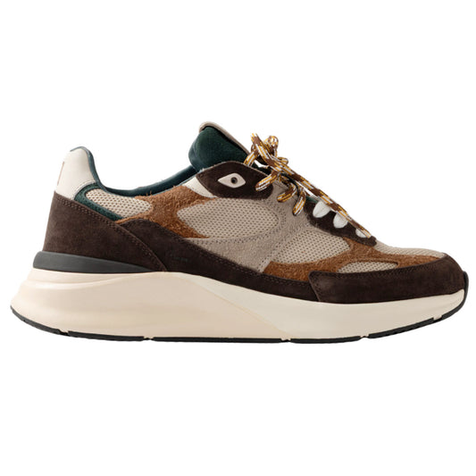 D.A.T.E. Musa Colored Taupe MS-CO-TA sneaker uomo in pelle e camoscio taupe 
